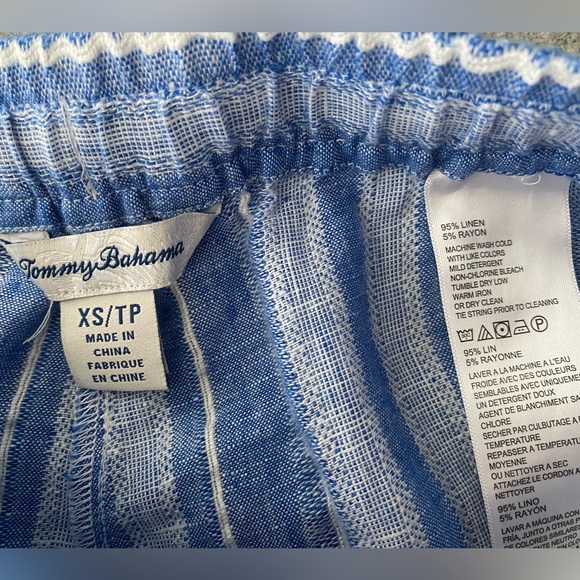 Tommy Bahama Linen Blue Striped Pants size XS - Picture 12 of 15